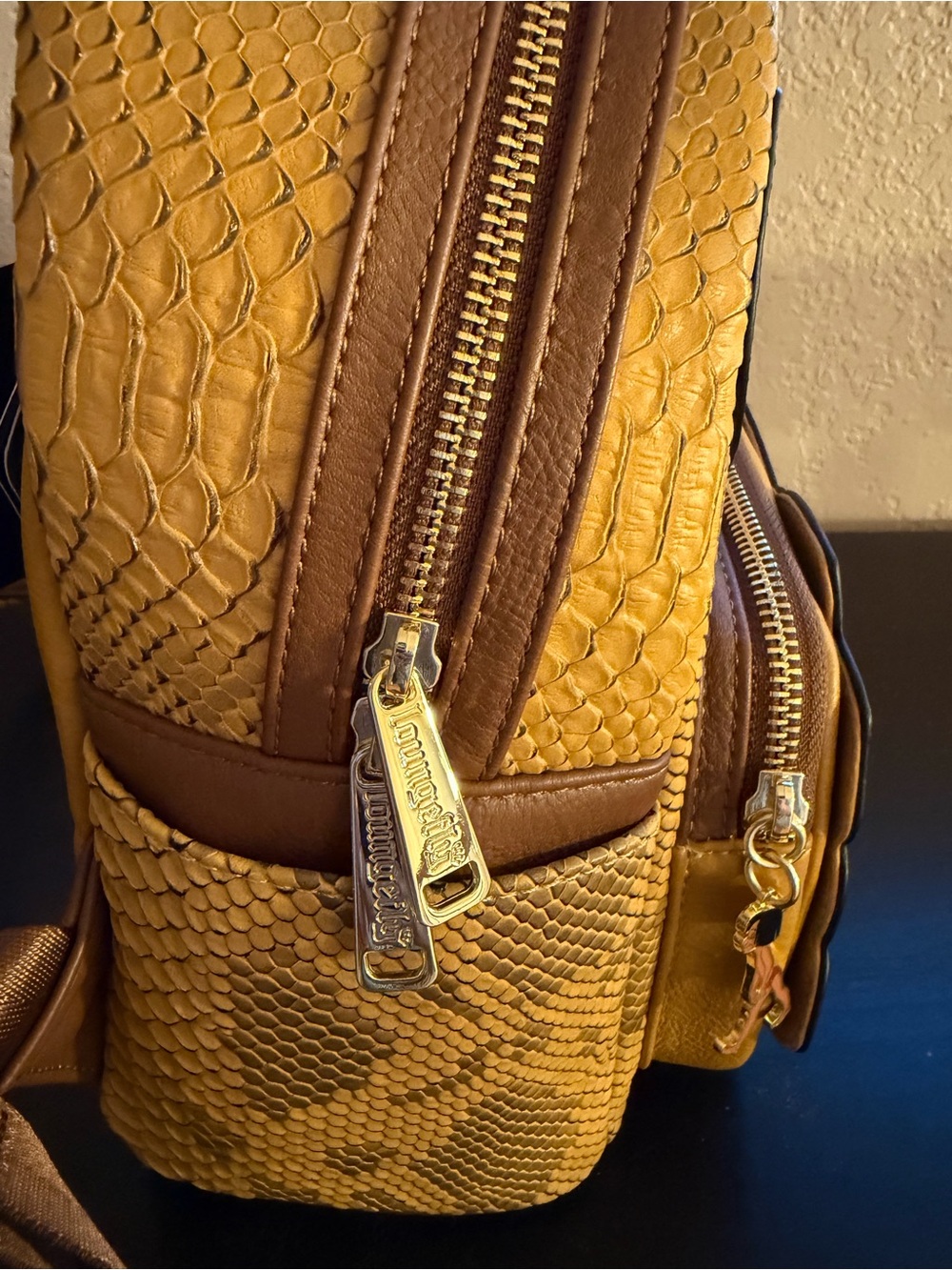 Loungefly Disney Jungle Book Kaa Snake Backpack Glow in Dark - Picture 4 of 11